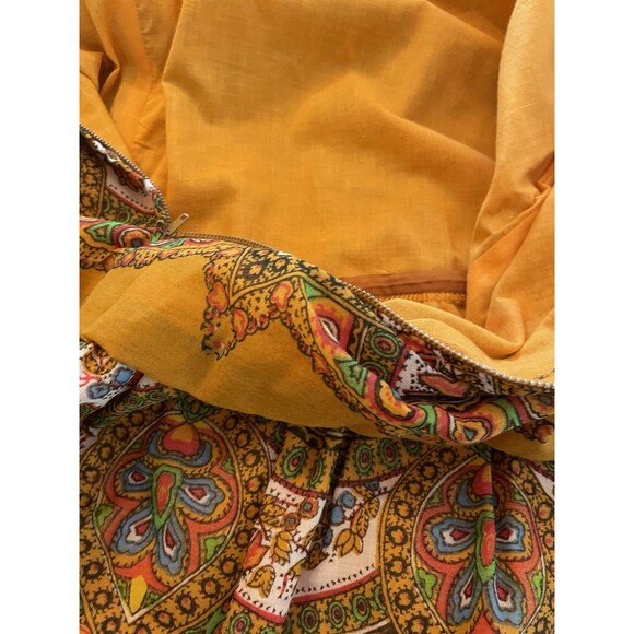 Vtg 70s Boho Tunic Dress Women’s M Multicolor Paisley Print Festival Mod Chic - Picture 10 of 12